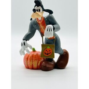 Disney Goofy Halloween Figurine Pumpkin Trick Or Treat Decor Collectible Rare